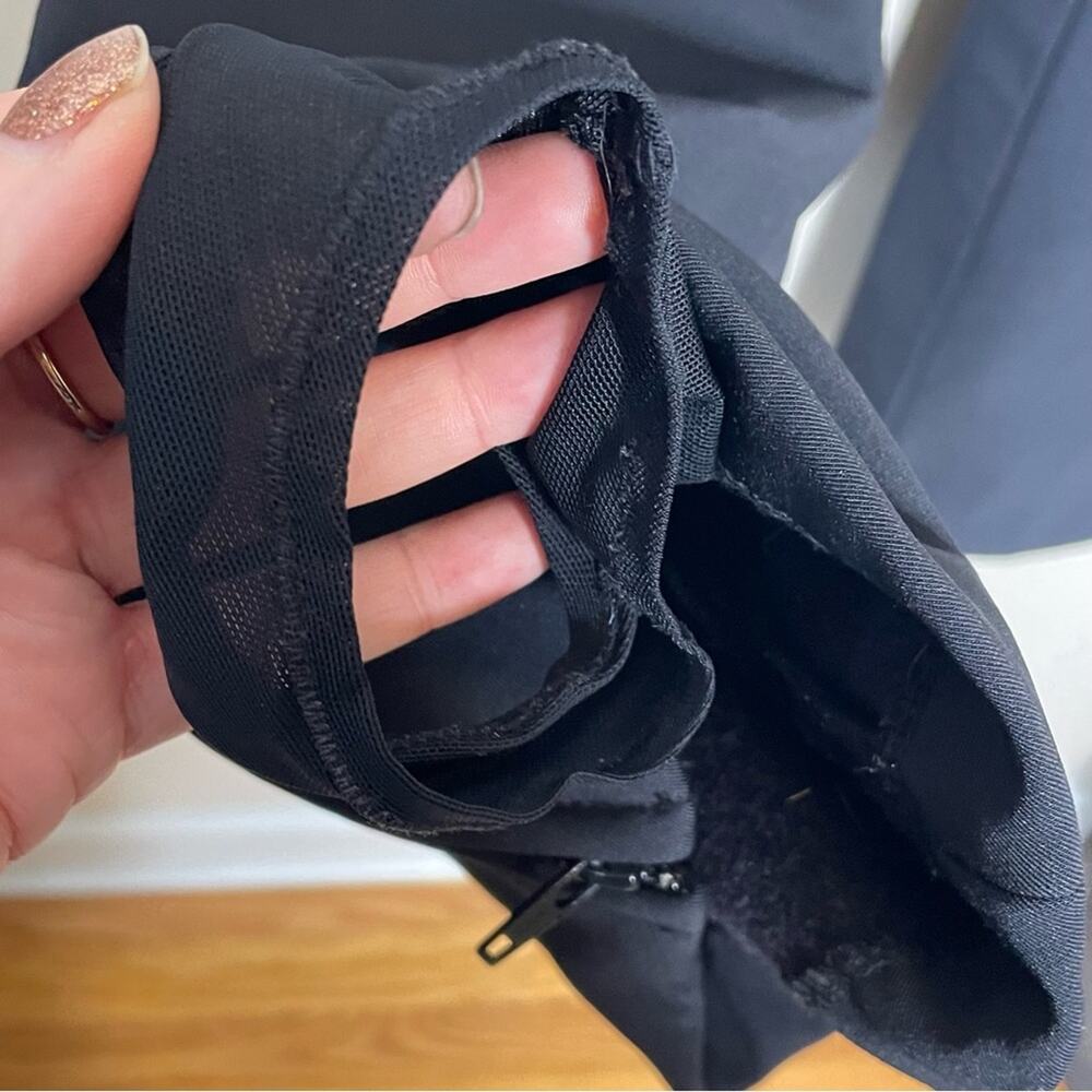 FERA black fleece lined bootcut ski snow pants with stirrup & ankle zip 10 LONG - Picture 5 of 8